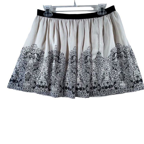 American Eagle Outfitters Dresses & Skirts - American Eagle Outfitters Chiffon Skirt M Lined Black White Flowy Whimsical